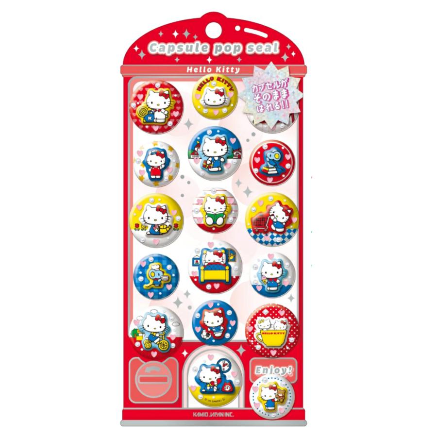 サンリオキャラクターズ カプセルポップシール カミオジャパン Sanrio| ハローキティ・シナモロール他