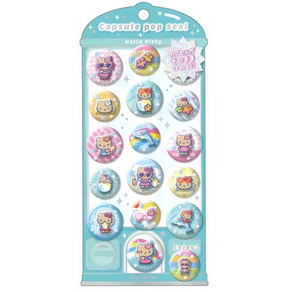サンリオキャラクターズ カプセルポップシール カミオジャパン Sanrio| ハローキティ・シナモロール他